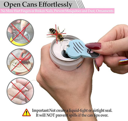 Soda Can Tab Opener Mini Soda Can Cover Easy Tab Opener and Drink Protector - Image 3