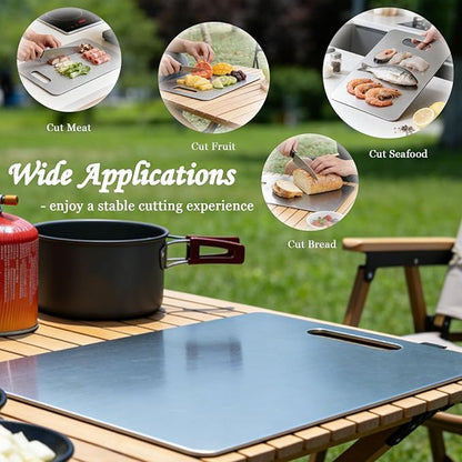 100% Pure Titanium Cutting Board Set of 2, Double-Sided Titanium Cutting Boards - Image 3