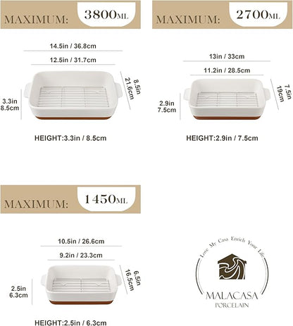 MALACASA Casserole Dishes for Oven - Image 2