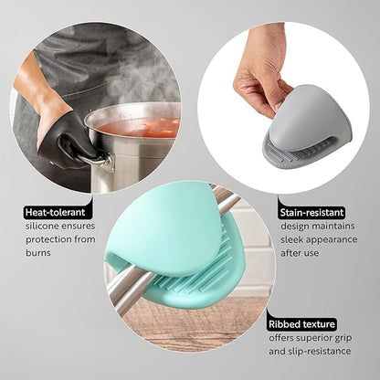 Restaurantware Comfy Grip 4.3 x 3.5 x 4.2 Inch Mini Oven Mitt Pot Holders 1 - Image 3