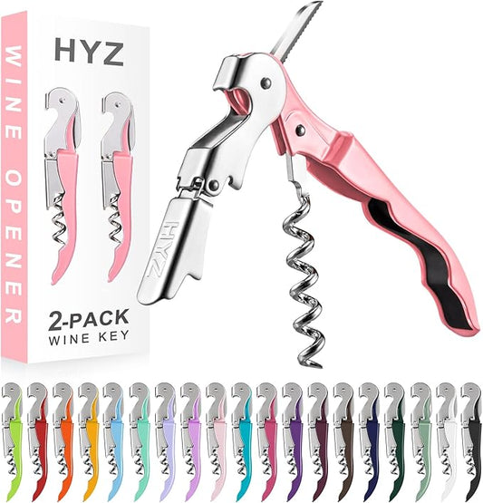 HYZ 2-Pack Wine Opener Waiter Corkscrew, Professional Wine Key by HYZ