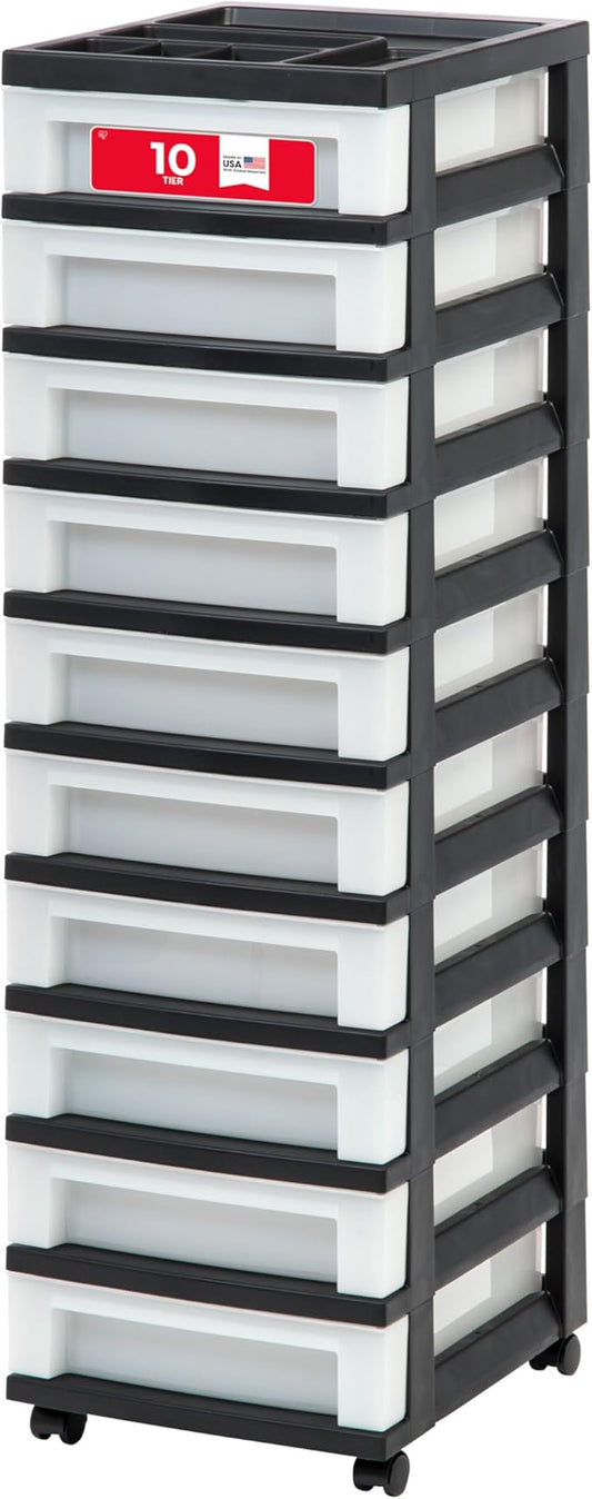 IRIS USA Plastic Drawer Storage Organizer Rolling Cart, by IRISUSA