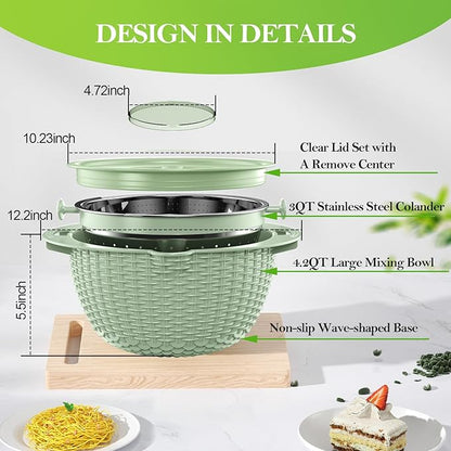 4 in 1 Colander with Bowl Set, Food Strainers and Colanders, Colander - Image 7