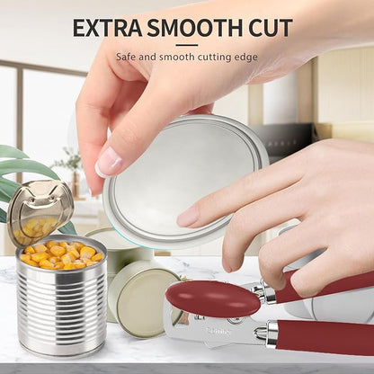 Safring Can Opener Manual, Heavy Duty Stainless Steel Smooth Edge Can Openers - Image 7