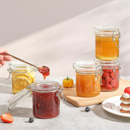 ComSaf 8oz Glass Jars with Airtight Lids, Bulk Cylindrical Jelly Jars - Image 6