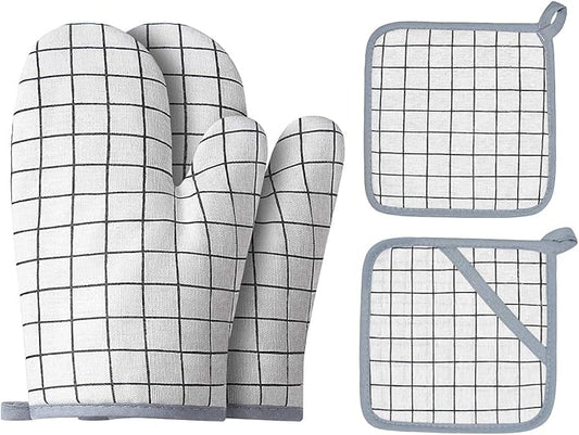 Oven Mitts and Potholders BBQ Gloves-Oven Mitts and Pot Holders by Win+Change