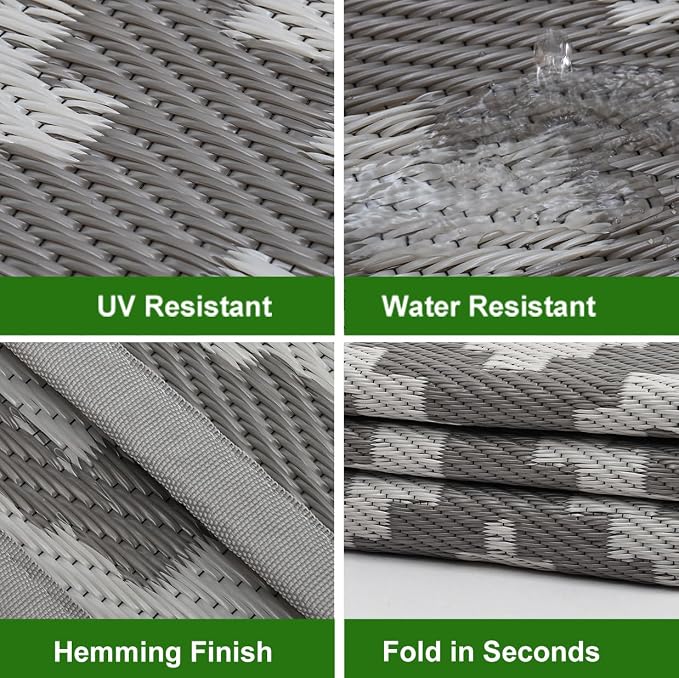 RURALITY Outdoor Rugs 9x12 Feet - Image 4