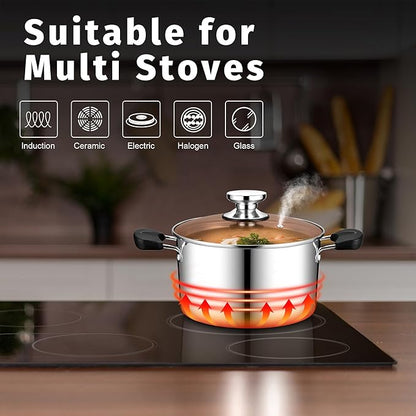 5 Quart 3-Ply Cooking Stock Pot - Image 7