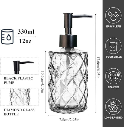 12Oz Small Glass Soap Dispenser - Image 2