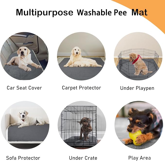 LOOBANI Washable Pee Pad for Dogs, 2 Packs Non-Slip Puppy Training Pads - Image 6