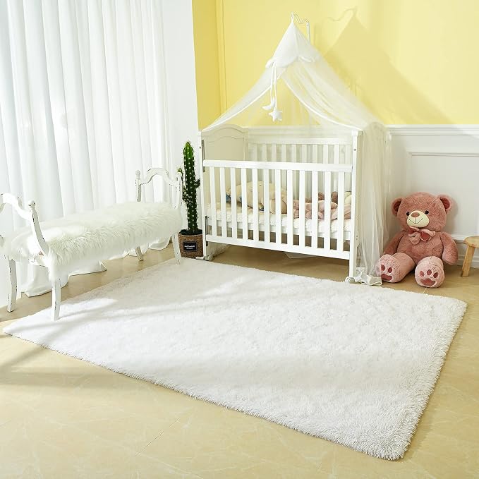 Andecor Soft Fluffy Bedroom Rugs, 4 x 6 Feet Indoor Shaggy Plush Area Rug - Image 8