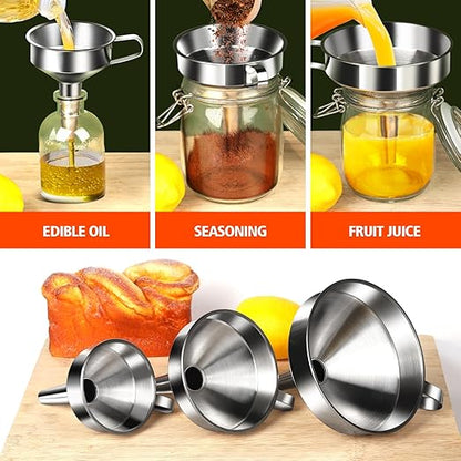 YGDZ Stainless Steel Funnel, Large Food Grade Metal Funnel - Image 4