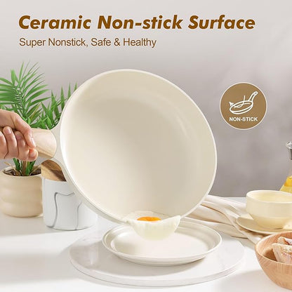 SENSARTE Ceramic Nonstick Frying Pan Skillet 11Inch Non Stick Omelette Pans - Image 2