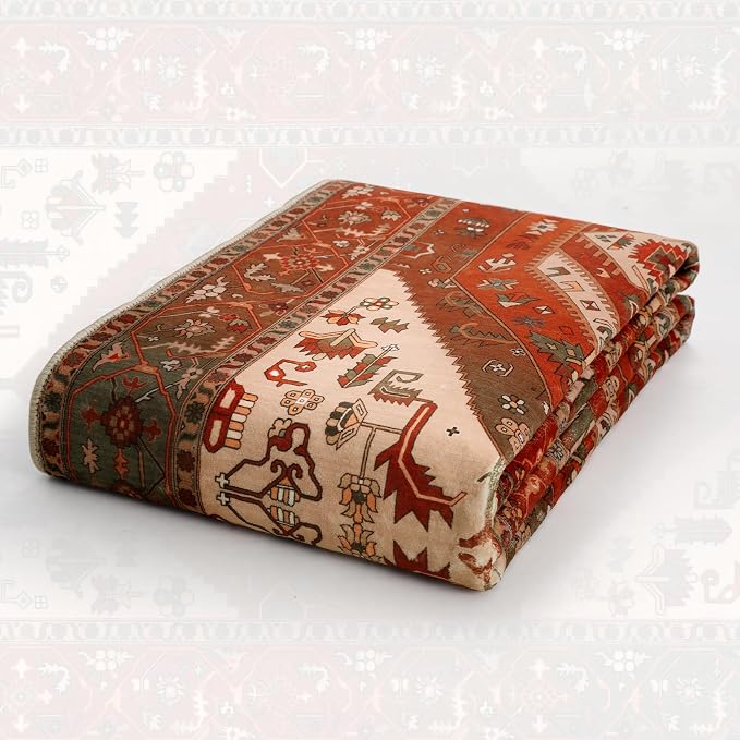 SERISSA 5x7 Boho Area Rug, Washable Non-Slip Rugs - Image 7