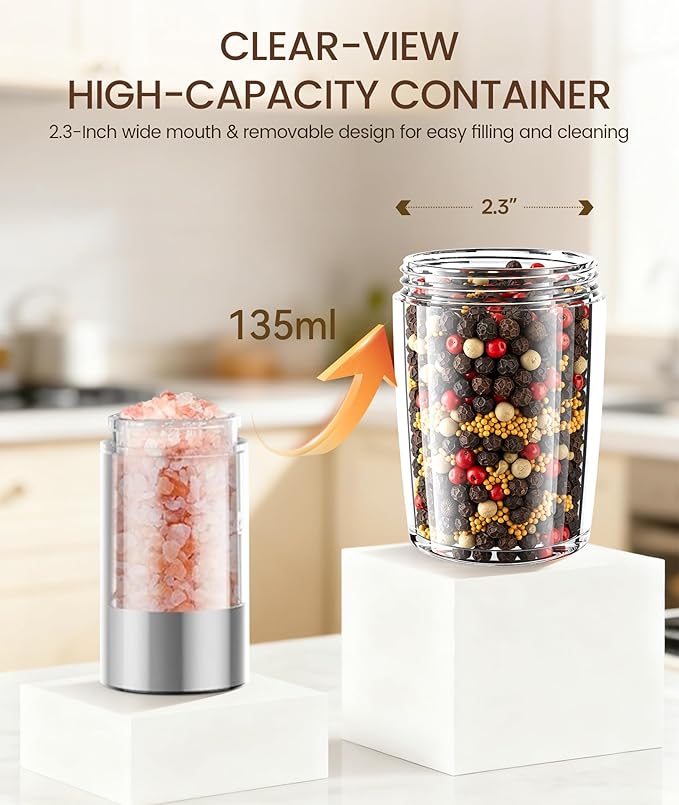 Gravity Electric Salt and Pepper Grinder Set - Image 3