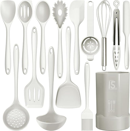 AOTHOD Silicone Cooking Utensils Set by Safeandsuitableforuse