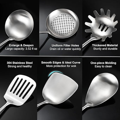 Stainless Steel Kitchen Utensils Set - Image 3