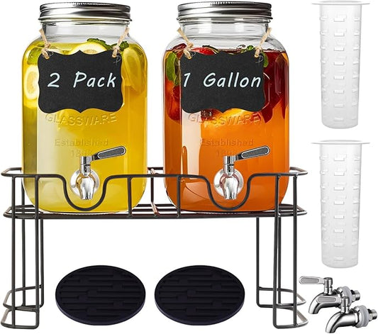 1 Gallon Glass Drink Dispenser by Galssmaic