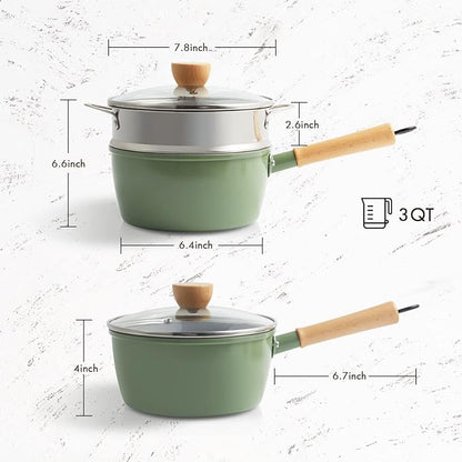 ROCKURWOK Ceramic Nonstick Sauce Pan, 3 QT Pot - Image 7