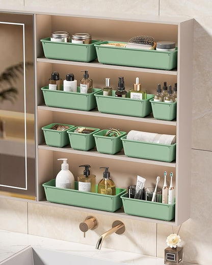 KEMETHY 25 PCS Plastic Drawer Organizers Set, 4 Sizes Vanity Organizer - Image 7