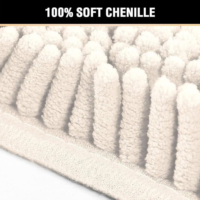 H.VERSAILTEX Microfiber Bath Rugs Chenille Floor Mat Ultra Soft Washable - Image 3