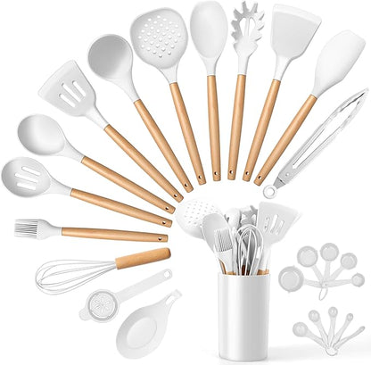 E-far White Cooking Utensils Set by E-far