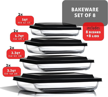 Nestl 16 pc Glass Baking Dishes - Image 9