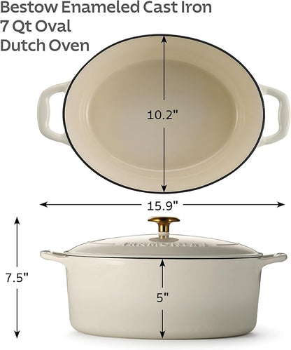 Tramontina Bestow Enameled Cast Iron Oval Dutch Oven Pot - Image 2