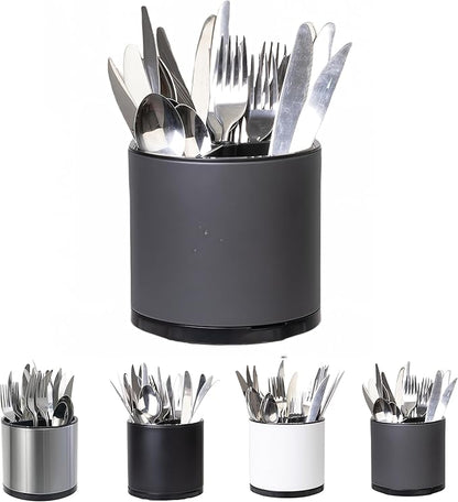 LIBODOUR Silverware Organizer Kitchen Utensil Holder 360°Rotating by ModernandFarmhouseUtensilHolder