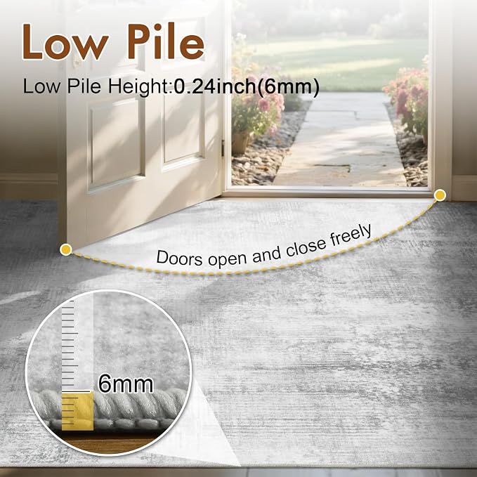 5x7 Ft Area Rugs for Living Room, Soft Non-Slip Washable Rugs Modern Abstract - Image 8