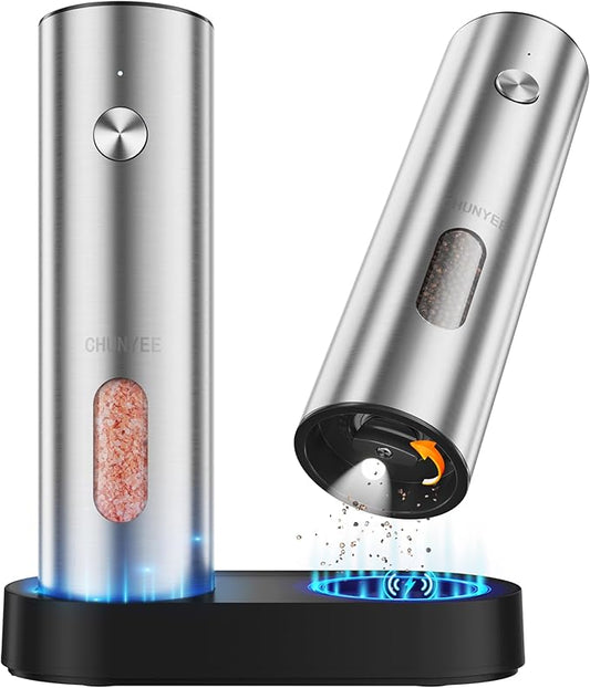 Electric Salt and Pepper Grinder Set by Chunyee