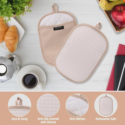 Hovico 2PCS Silicone Pot Holders, Oven Mitts Heat Resistant Hot Pads - Image 3