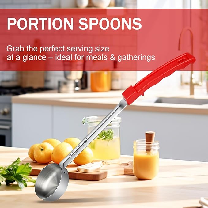 2 Ounce Solid Stainless Steel Portion Control Ladle Spoon -Pizza Sauce Serving - Image 7