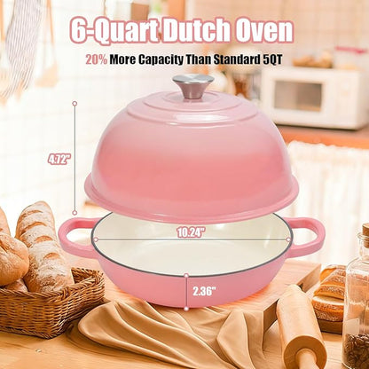 6QT Enameled Cast Iron Dutch Oven - Image 2