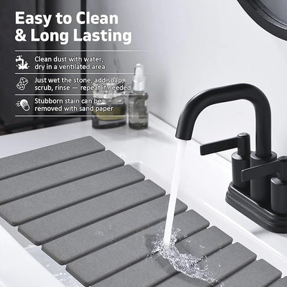 Large Stone Dish Drying Mats for Kitchen Counter, Eco-Friendly Absorbent - Image 6
