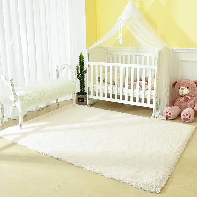 Andecor Soft Fluffy Bedroom Rugs, 4 x 6 Feet Indoor Shaggy Plush Area Rug - Image 7