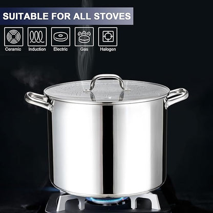 20 QT Stainless Steel Large Stock Pot, LIANYU Heavy Stockpot - Image 3