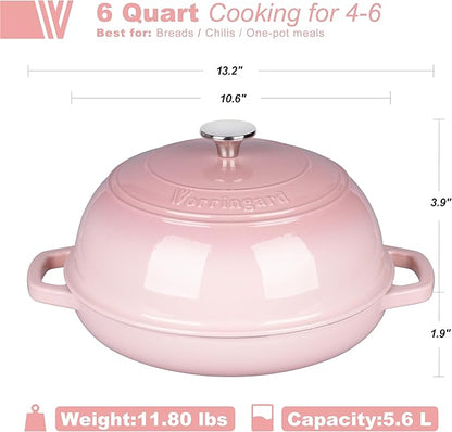 VORRINGARD Enameled Cast Iron Dutch Oven Pot - Image 2