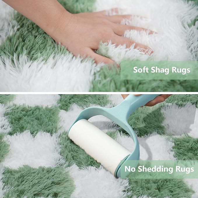 Shag Runner Rug for Bedroom Living Room 2x6 Upgrade Non-Slip Fluffy Soft - Image 5