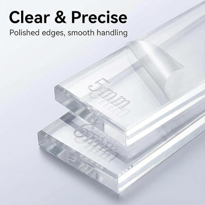Polymer Clay Tools: Rolling Pin Guides & Roller Set 12Pcs Acrylic Adjustable - Image 5