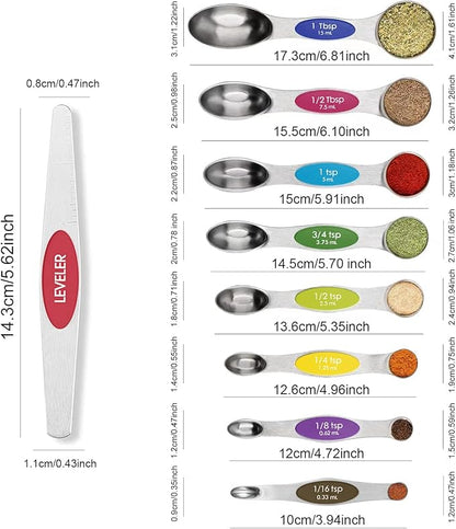 Magnetic Measuring Spoons Set Stainless Steel - Image 2
