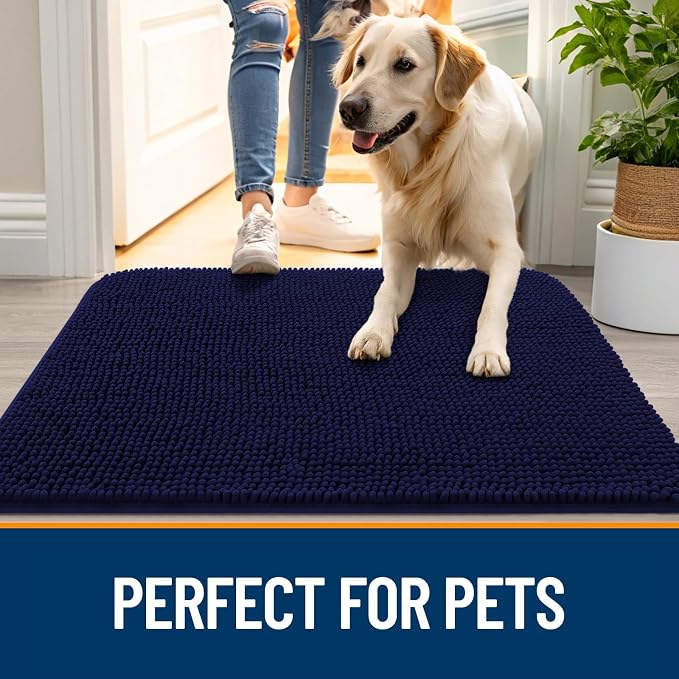 OLANLY Dog Door Mat for Muddy Paws 48x30, Absorbs Moisture and Dirt, Absorbent - Image 6