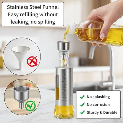 Olive Oil Dispenser for Kitchen, 2 Pack 10oz/300 ML Cooking Oil and Vinegar - Image 5