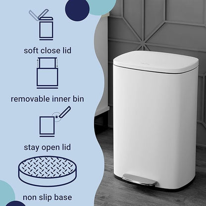 happimess HPM1006C Connor Rectangular 13-Gallon Trash Can - Image 3