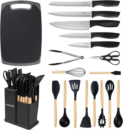 19 PCS Kitchen Cooking Utensils Set, 11 Pieces Silicone Cooking Utensils Set 6 by CADABY