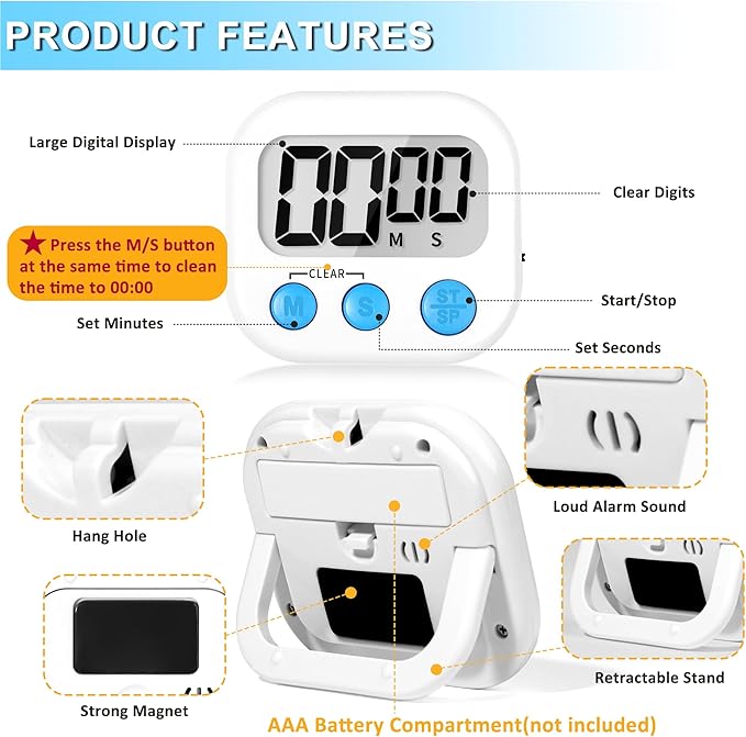 ZILLEEN Classroom Timer for Kids Teachers Digital Timers - Image 7