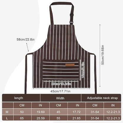 2 Pack Stripes Kids Apron, Kids Cooking Aprons - Image 2