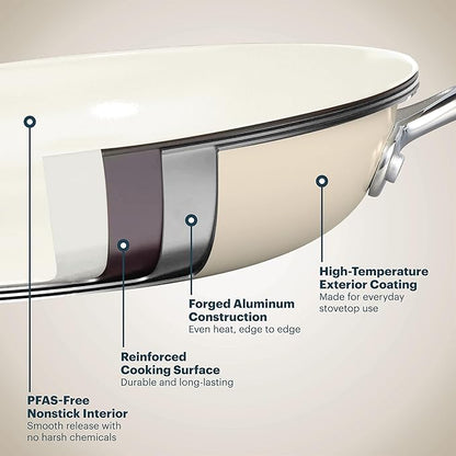 Pyrex 10.8-Inch Deep Fry Pan Ceramic Cookware - Image 6