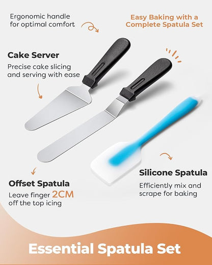 Kootek Aluminium Cake Turntable Set, Baking Tools - Image 5