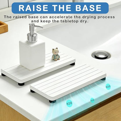 2PCS Stone Drying Tray, Water Absorbing Stone Tray - Image 3